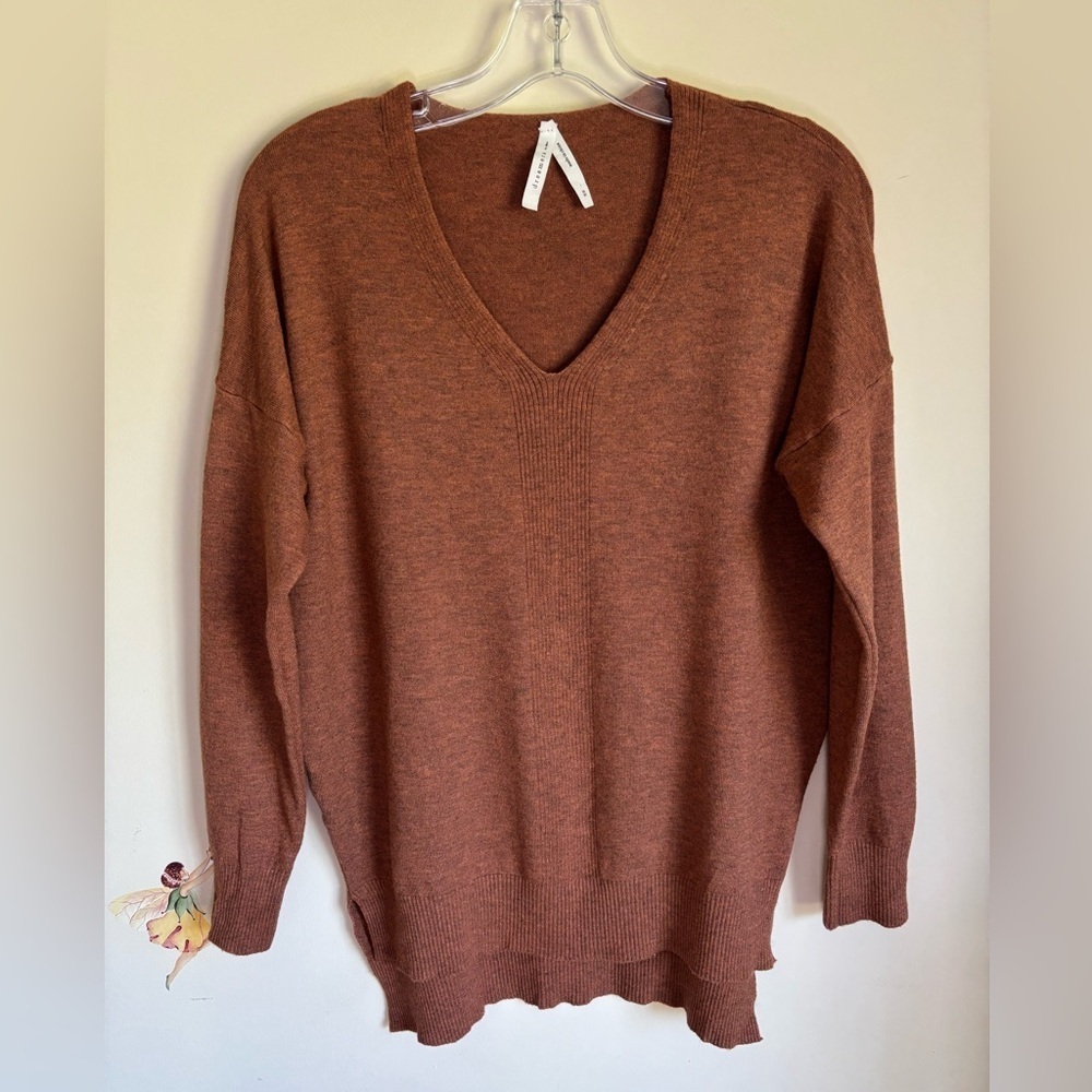 Dreamers V-Neck Sweater Size XL Academia Brown